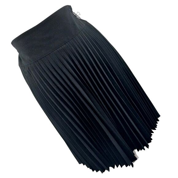 WORTHINGTON! LUXE BLACK PLEATED STRETCH KNIT SKIRT, WIDE WAISTBAND! SZ 6 - Picture 8 of 8